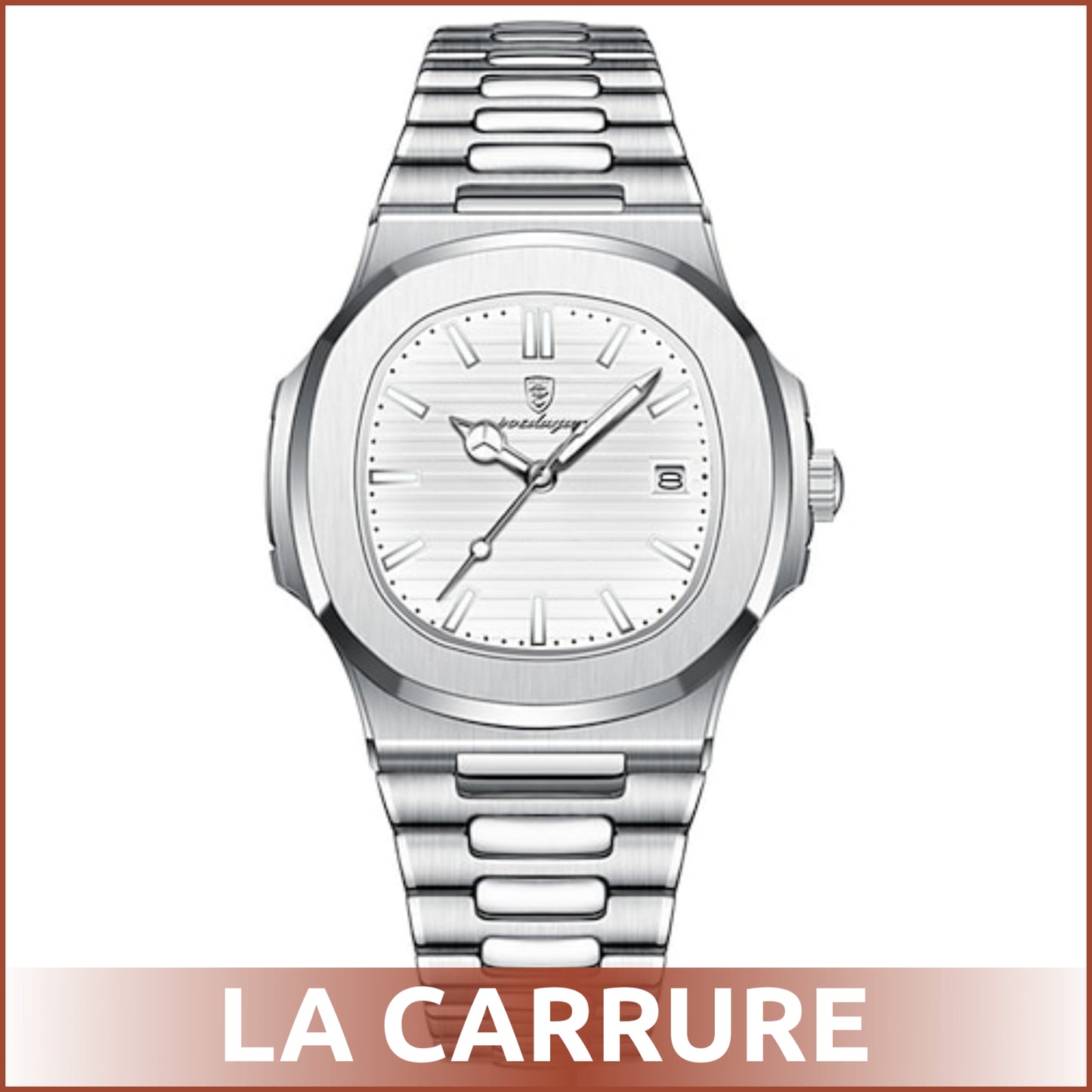 Montre de Luxe Poedagar (blanc)